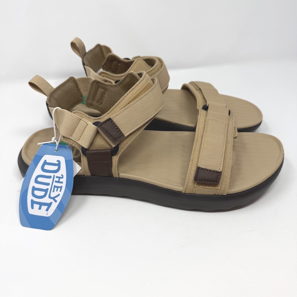 Hey Dude Carson Sandal Sport Mode Tan Brown Mens Size 12 40712-21M NEW